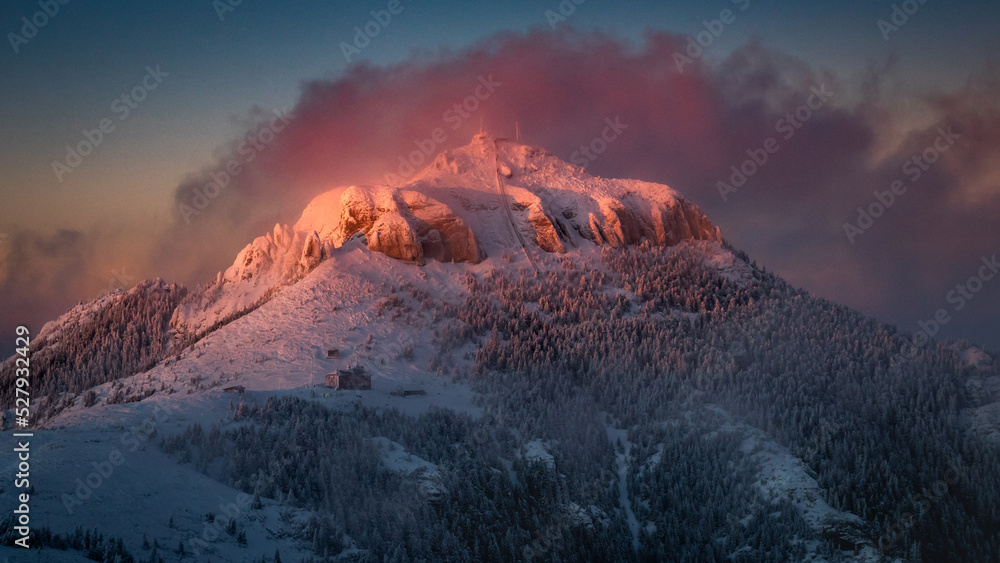 Ceahlau Mountain on winter