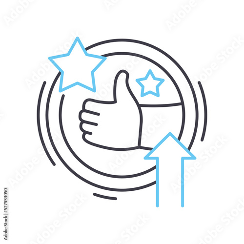 motivation and inspiration line icon, outline symbol, vector illustration, concept sign