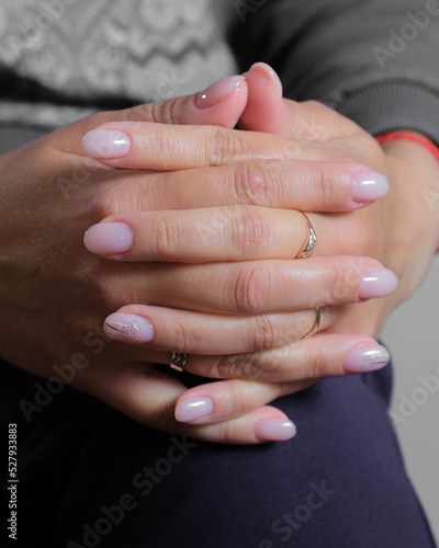 Beautiful female nails close up
