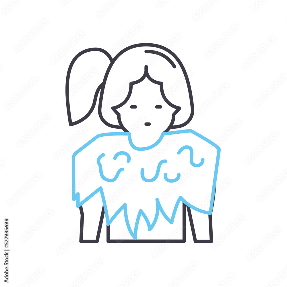 neolithic woman line icon, outline symbol, vector illustration, concept sign neolithic woman line icon, outline symbol, vector illustration, concept sign