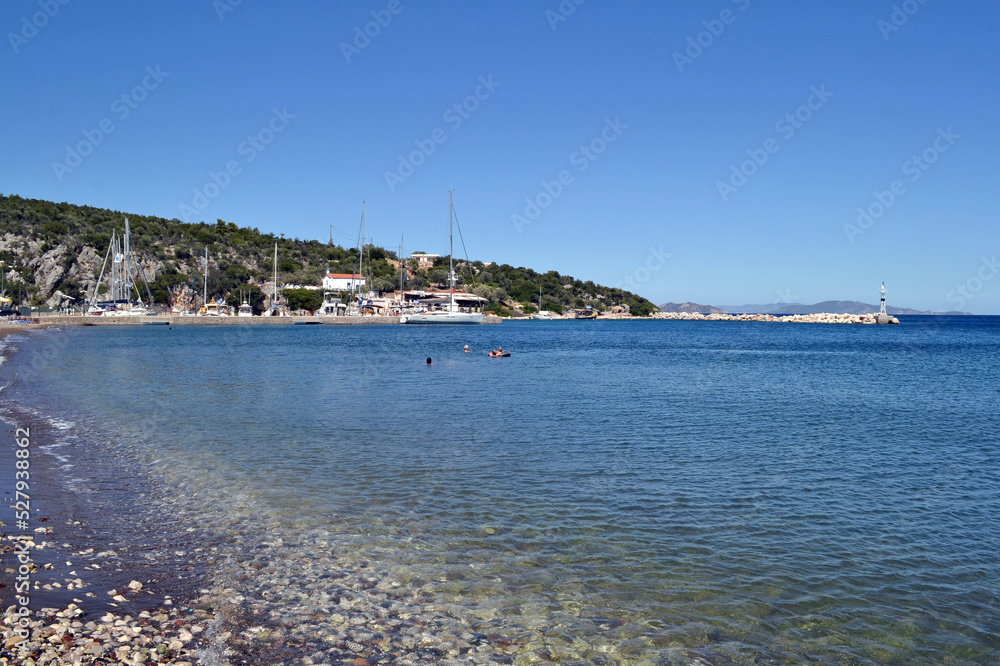 Naklejka premium Nea epidavros beach, in the Saronic gulf.