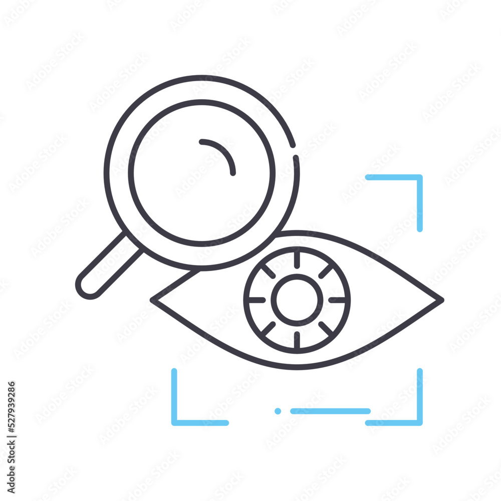 observation line icon, outline symbol, vector illustration, concept sign observation line icon, outline symbol, vector illustration, concept sign