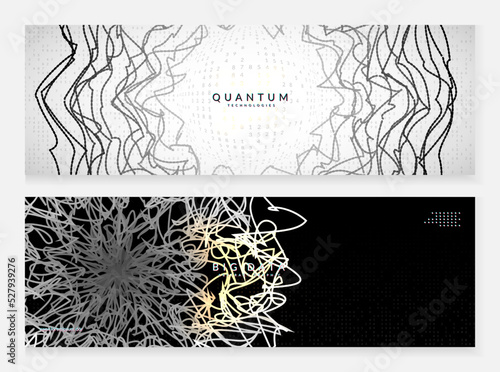 Quantum innovation computer. Digital technology. photo