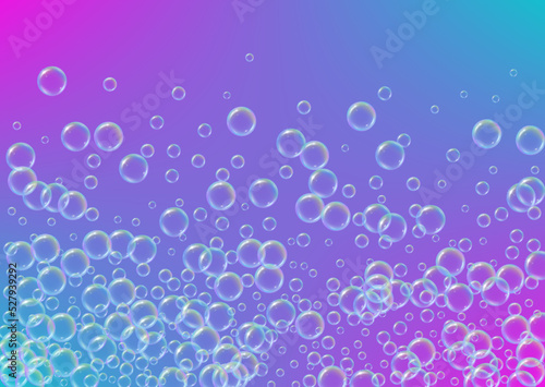 Detergent foam. Soap bath bubble and suds for bathtub. Shampoo.