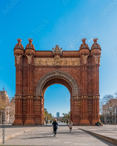 Canvas Print The Arc de Triomf or Arco de Triunfo in spanish, is a triumphal arch in the city