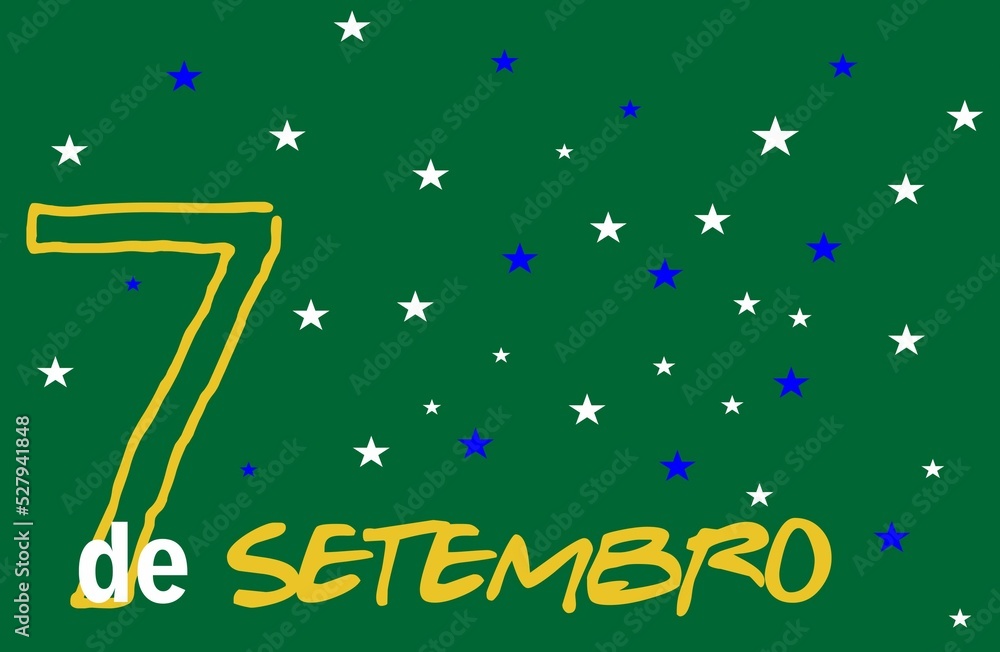 Naklejka premium background 7 september brazil green yellow
