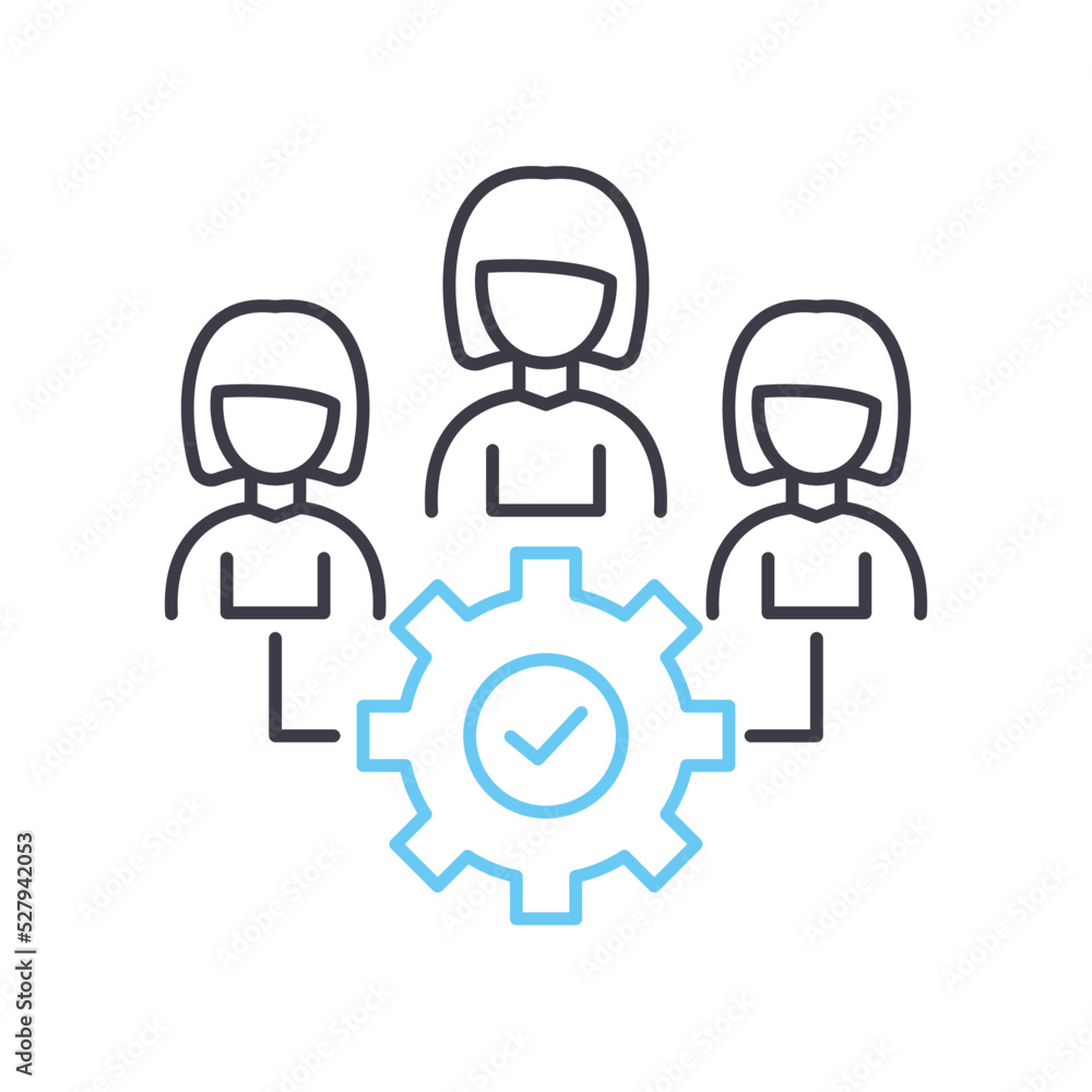 people management concept line icon, outline symbol, vector illustration, concept sign people management concept line icon, outline symbol, vector illustration, concept sign