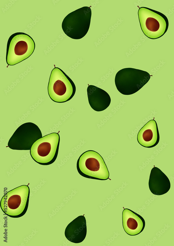seamless pattern with avocado seamless pattern with avocado