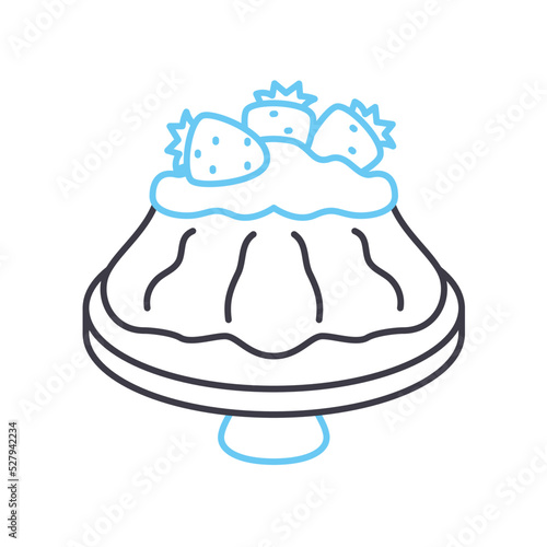 pavlova line icon, outline symbol, vector illustration, concept sign