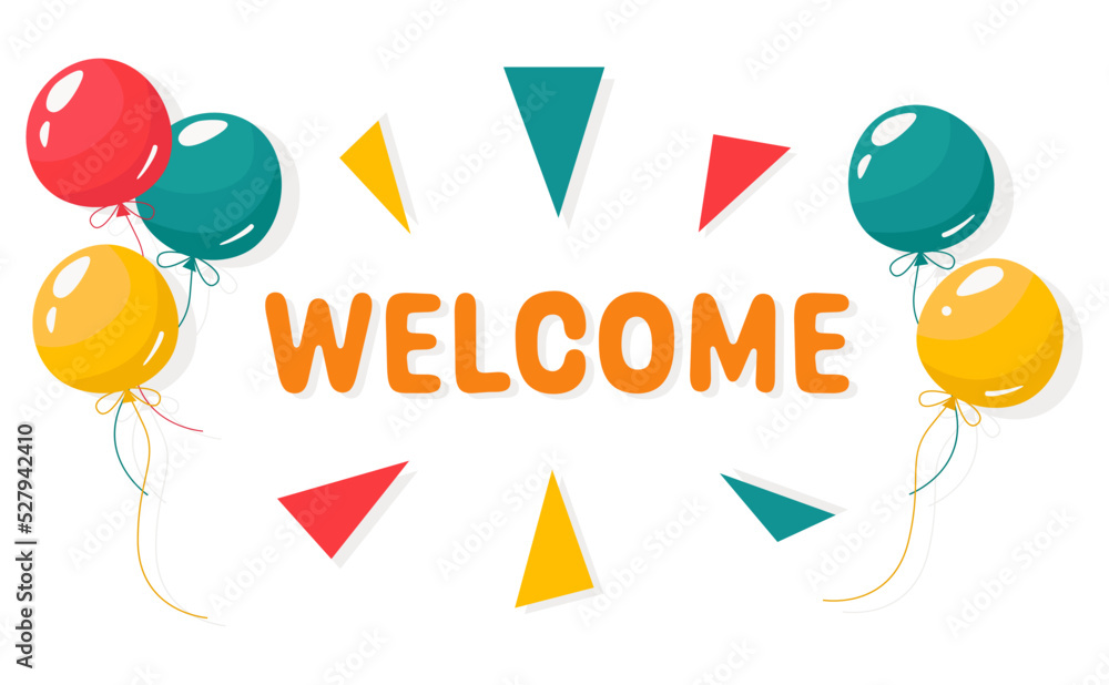 banner clipart with balloons. Vector illustration Stock Vector