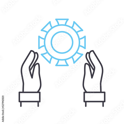 pandemic measures line icon, outline symbol, vector illustration, concept sign