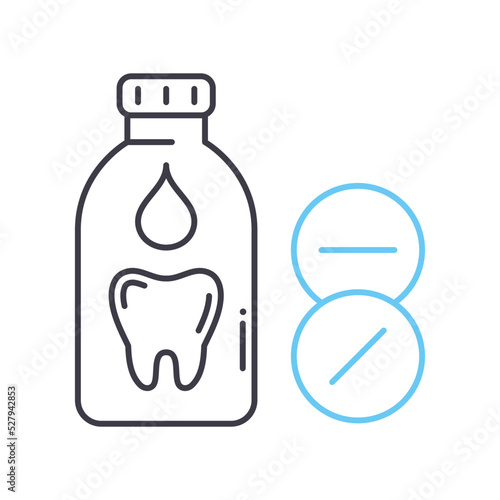 painkiller line icon, outline symbol, vector illustration, concept sign