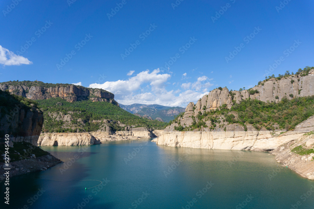 Landscape of the Llosa del Cavall reservoir in the Solsones region