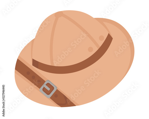 Doodle clipart. Hat of a vacationer, tourist. All objects are repainted.