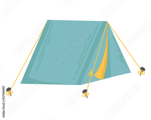 Doodle clipart. Tourist tent for outdoor recreation. All objects are repainted.