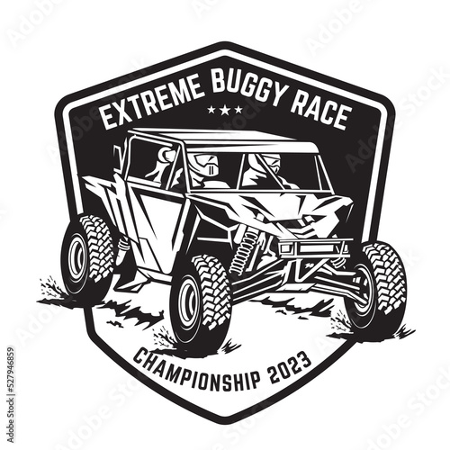 Buggy Extreme Adventure Trip Race Sport vector illustration, good for team  and racing club logo also tshirt design