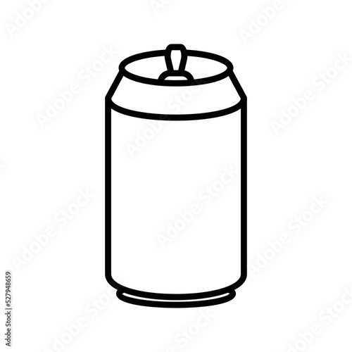 Aluminum soda or beer can icon color editable