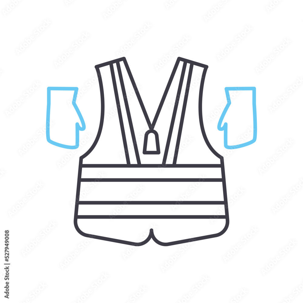 protective clothes line icon, outline symbol, vector illustration, concept sign protective clothes line icon, outline symbol, vector illustration, concept sign