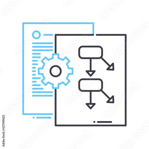 project manager line icon, outline symbol, vector illustration, concept sign © Nina