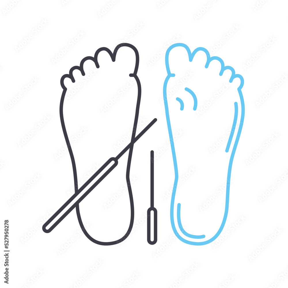 reflexology line icon, outline symbol, vector illustration, concept sign reflexology line icon, outline symbol, vector illustration, concept sign