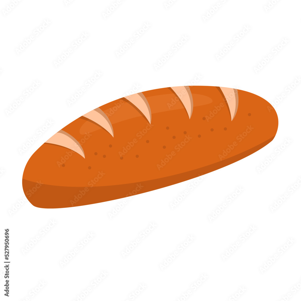 Simple bread vector illustration on isolated background