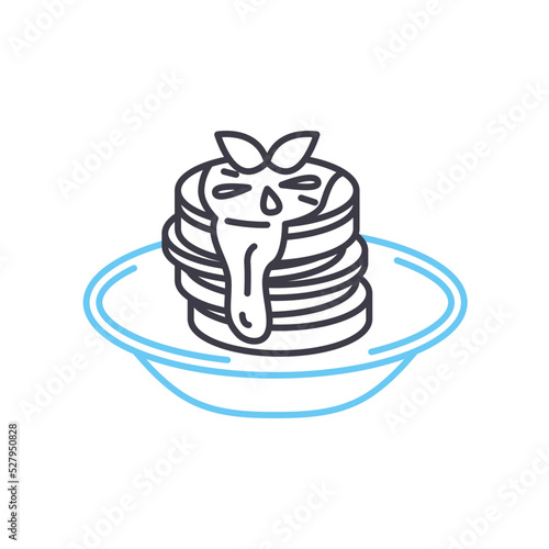 ratotoille line icon, outline symbol, vector illustration, concept sign