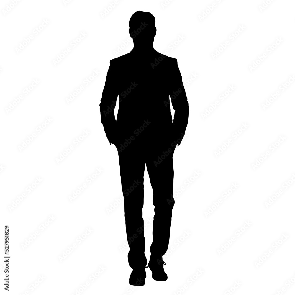 silhouette of a standing male person