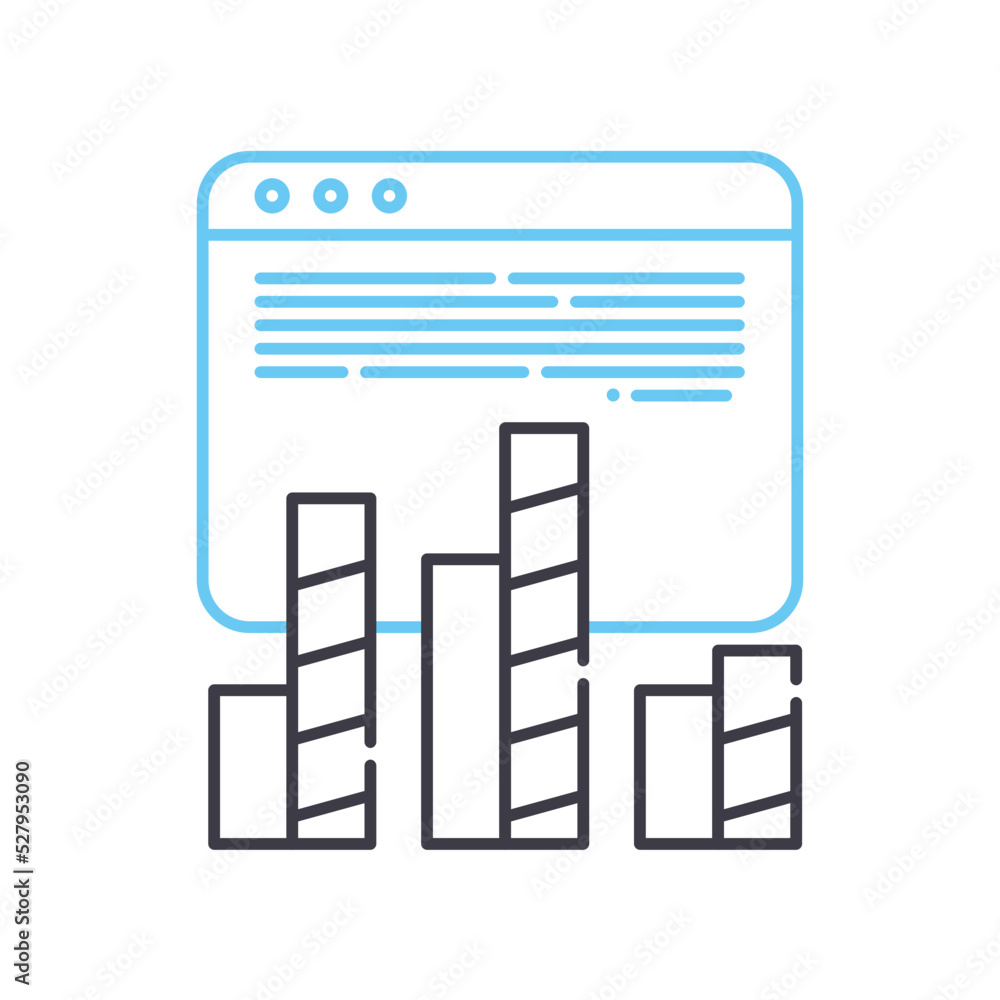 reporting support line icon, outline symbol, vector illustration, concept sign
