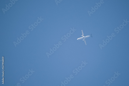 Commercial Airplane flying in the sky