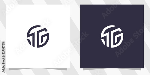 letter tg gt logo design