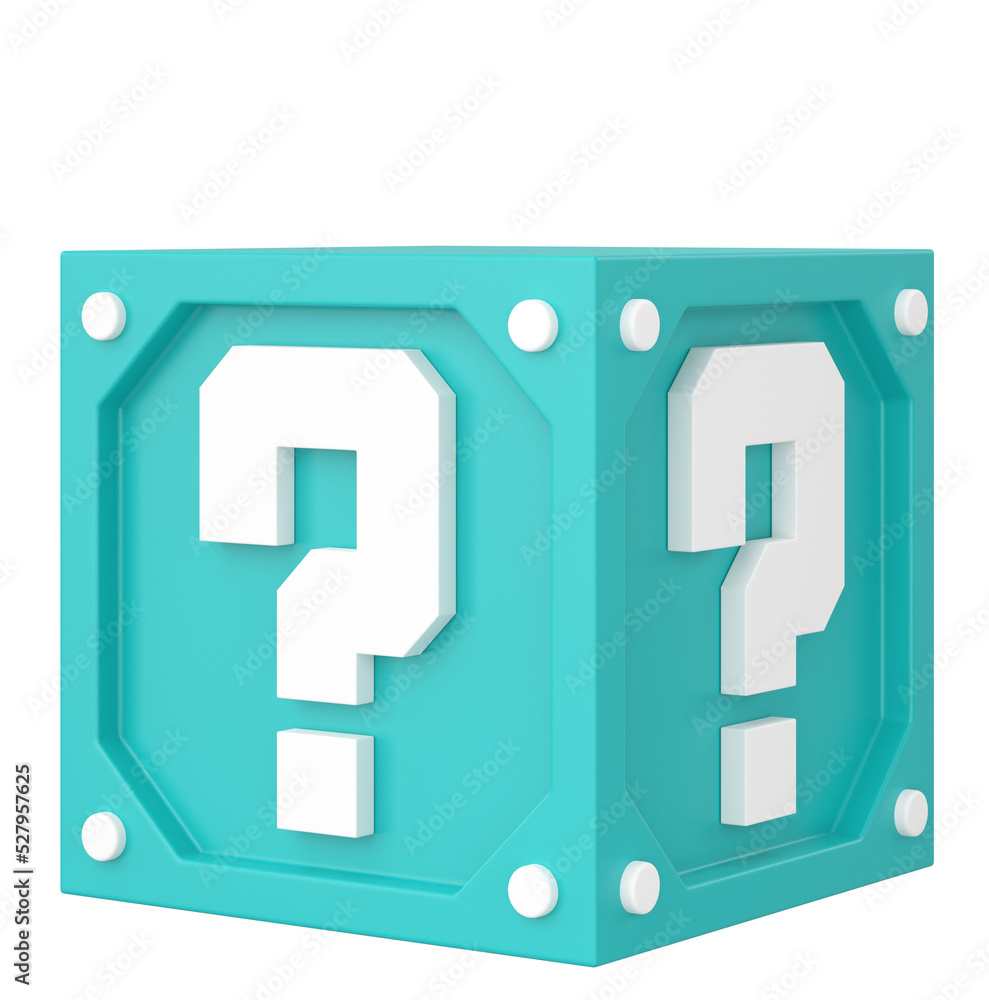 Mystery box. Lucky box. 3D element. Mystery box. Lucky box. 3D element.