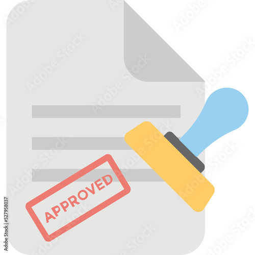 Approved Document Vector Icon