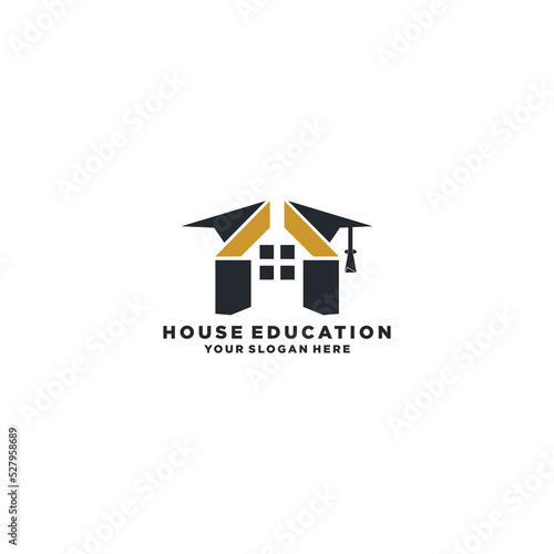 House education logo icon vector image