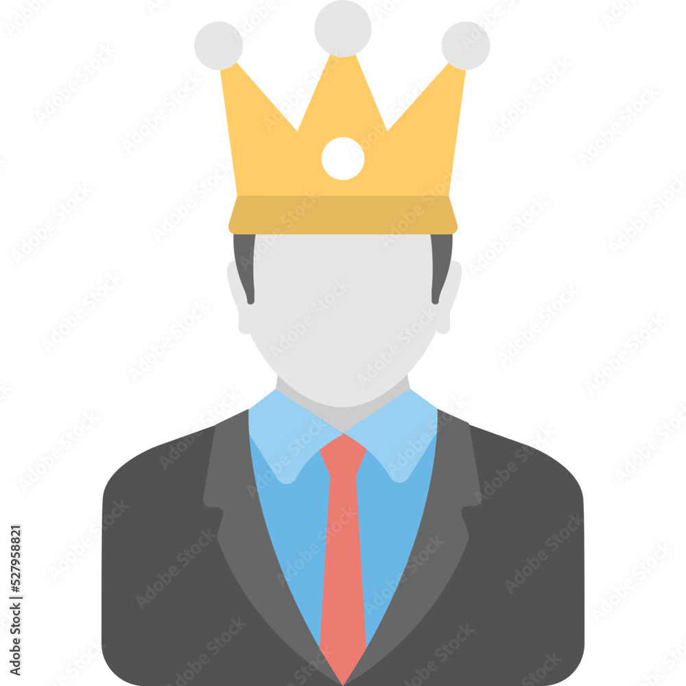 Obraz premium Business King Vector Icon
