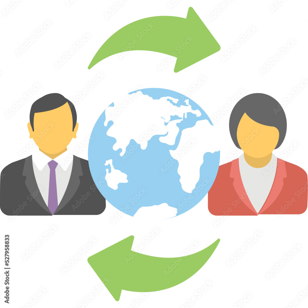 Global Community Vector Icon Global Community Vector Icon