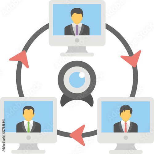 Conference Call Vector Icon