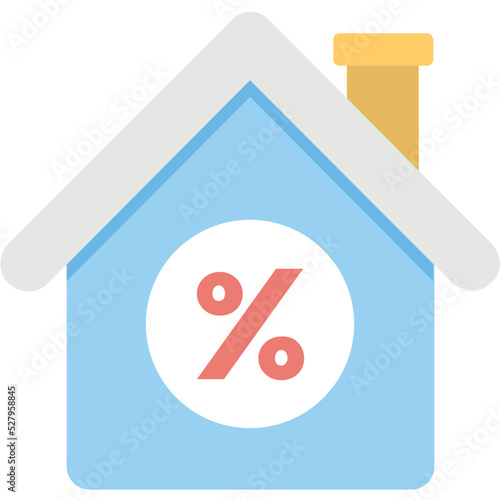 Mortgage Rates Vector Icon