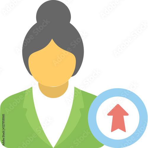 Successful Business woman Vector Icon