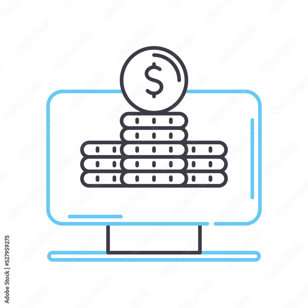 savings account line icon, outline symbol, vector illustration, concept sign savings account line icon, outline symbol, vector illustration, concept sign