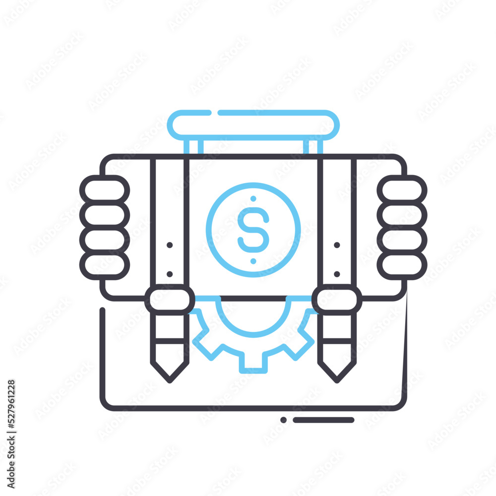 smart project line icon, outline symbol, vector illustration, concept sign smart project line icon, outline symbol, vector illustration, concept sign