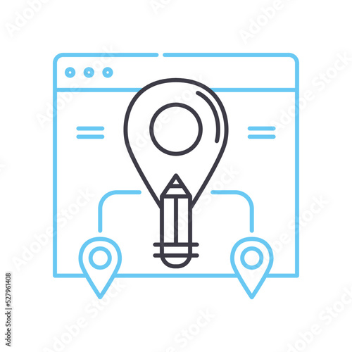 sitemap line icon, outline symbol, vector illustration, concept sign
