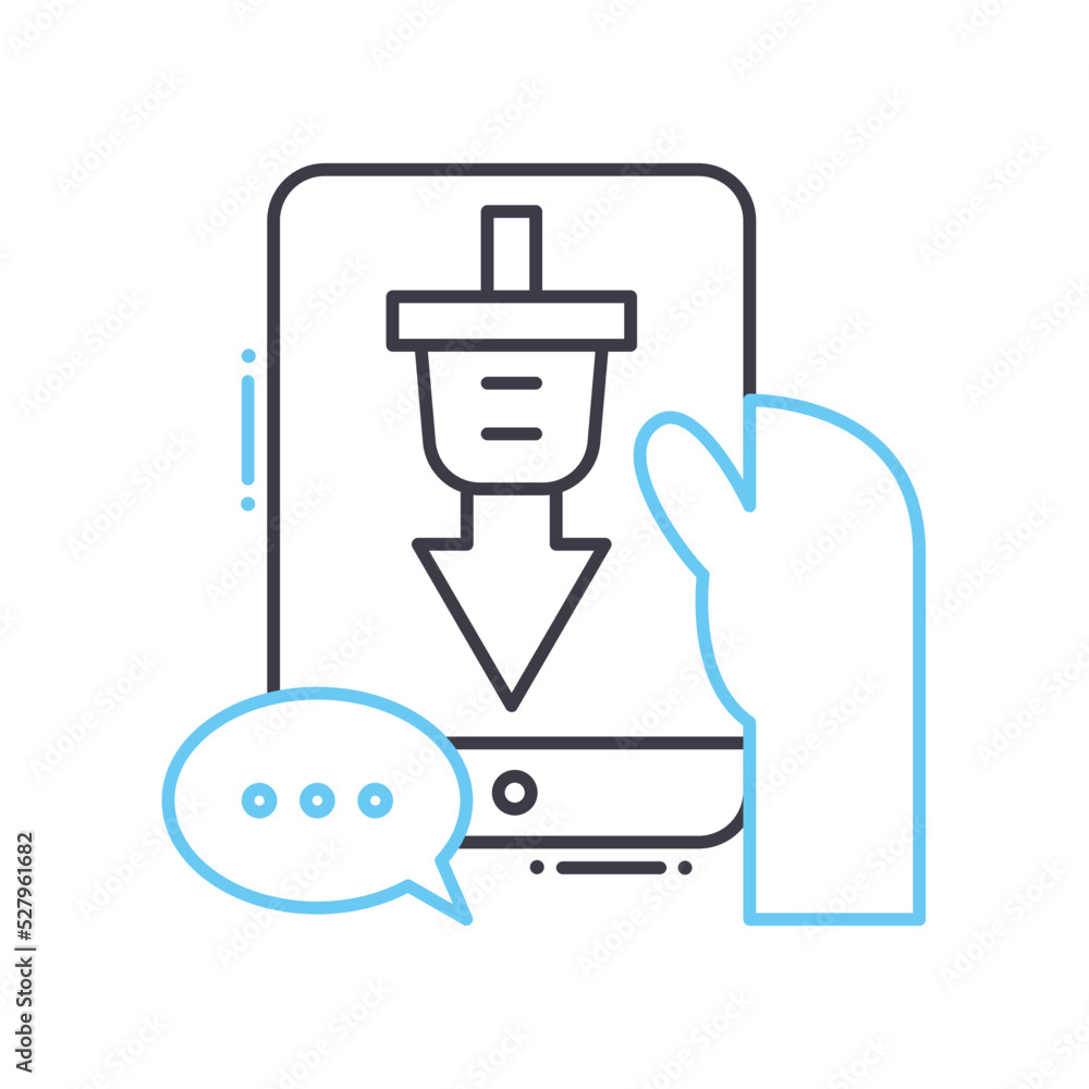 shopping line icon, outline symbol, vector illustration, concept sign shopping line icon, outline symbol, vector illustration, concept sign