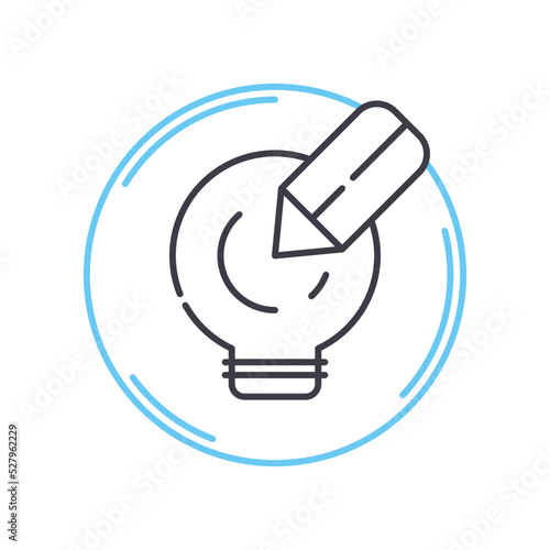 solution defining line icon, outline symbol, vector illustration, concept sign