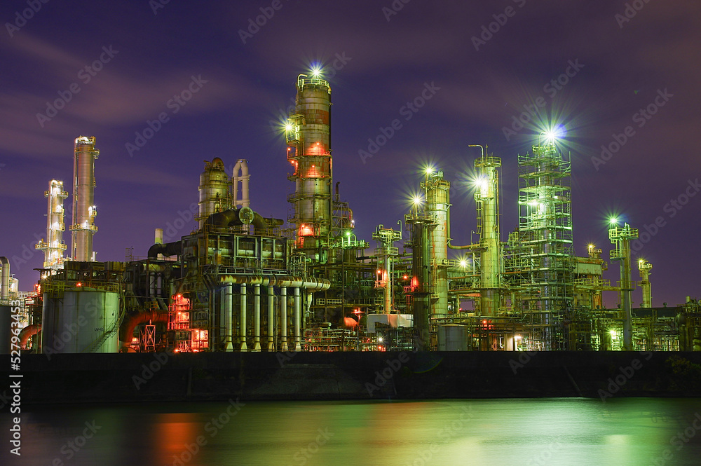 Obraz premium 三重県四日市 工場夜景