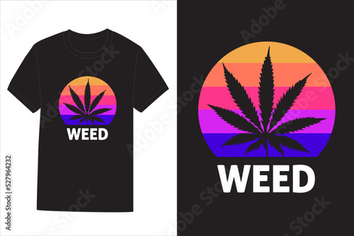 Weed T Shirt Retro Design