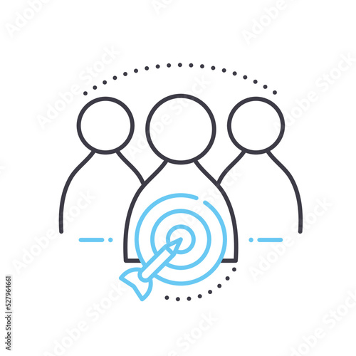 social marketing cpi line icon, outline symbol, vector illustration, concept sign