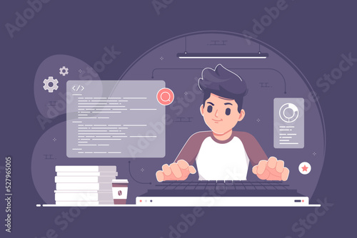 coding and programming concept illustration
