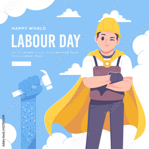 happy labour day illustration background
