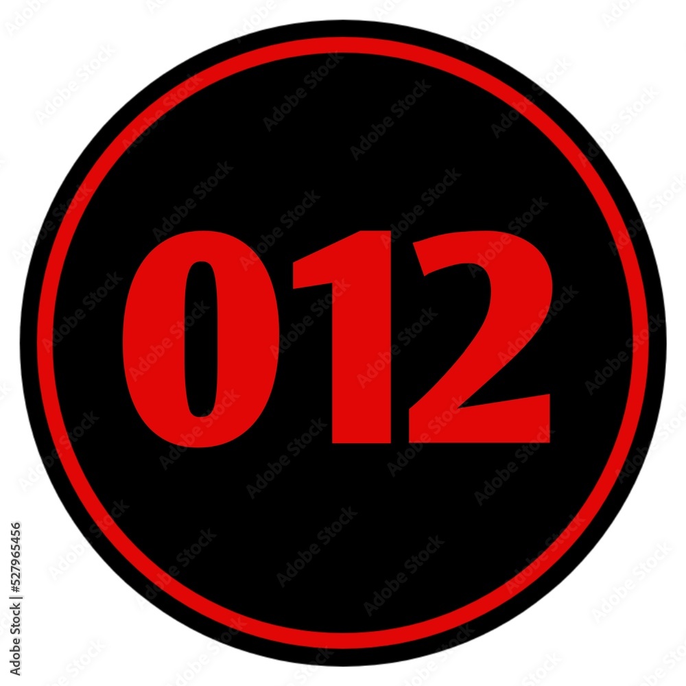The serial number of participants in the form of a circle with a black background, red numbers to be placed on the chest or back The serial number of participants in the form of a circle with a black background, red numbers to be placed on the chest or back