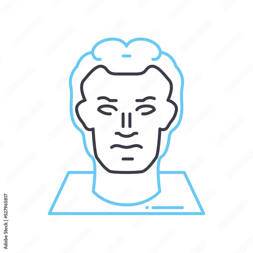 statue line icon, outline symbol, vector illustration, concept sign statue line icon, outline symbol, vector illustration, concept sign